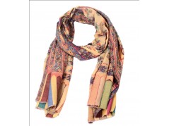 Pure Pashmina Stole / Shawl in Multi Color with Floral Design Size 70*30